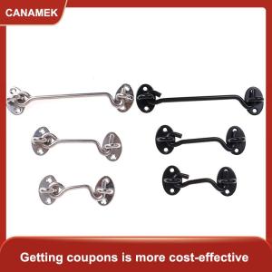 【CANAMEK 】 1Set Barn Door Latch Cabin Hook Eye Latch Easy Lock for Barn Door Gate Window
