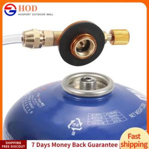 【Outdoor】Flat Cylinder Tank Coupler Portable Small Propane Bottle/Tank Refill Adapter Gas Tank Refill Adapter for Camping Stove