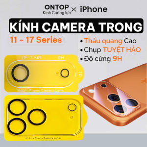 Cụm Kính Cường Lực Camera Trong Suốt Cho iPhone Bảo Vệ Cụm Kính Cam Dòng X Xr Xs Max 11 12 13 14 15 16 17 Pro Max 17 Air