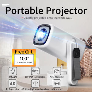 2025 small Mobile Portable Projector with apps 4K HD movie video HDMI home cinema ceiling smart tv box bluetooth android laptop wireless screen projection