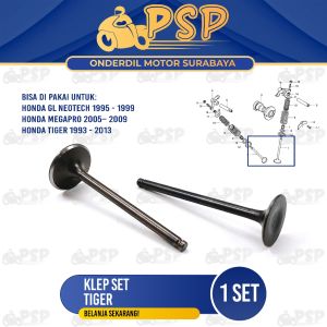 Klep Set Tiger (Set Isi 2) - Payung Klep Kelep Valve Set In Ex Honda GL Neotech Mega Pro Tiger New