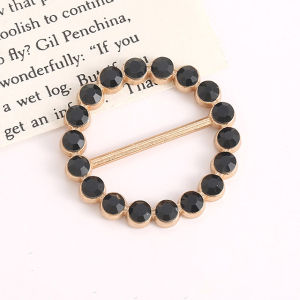 guibai Pearl and rhinestone waist buckle alloy silk scarf buckle knotted decorative buttons at the corner