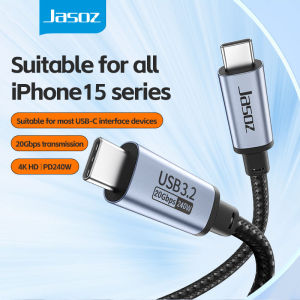 Jasoz Kabel 240w Data USB 4 Type C to Type C Thunderbolt 4 40Gbps Video 8K Quick Charge 5A Cable