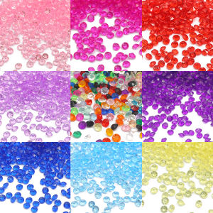 1000Pcs 4.2Mm Eleghantสีสันเพชรชี้อะคริลิคริสตัลพลอยเทียมสำหรับงานแต่งงานตกแต่งDIYเล็บArt Craft