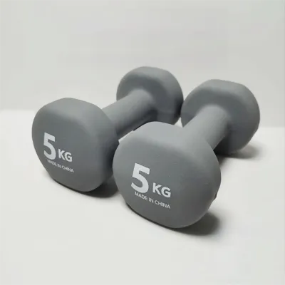 GLOBECART 2pcs Flat Head Gym Dumbbells Anti Rolling 1/2/3/4/5kg Yoga Dumbbell Eco-friendly Plastic Dipped Weight Training Workout Tool Women Men