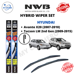 NWB Hybrid U Hook Wiper (Set) for Hyundai Tucson LM 2nd Gen (2009-2015) / Avante X20 (24"+16")