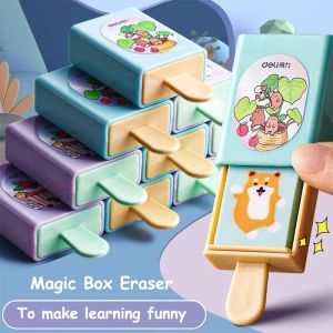 GIORGIONE 1 cái Hài Hước Dụng cụ lau Văn phòng phẩm học sinh Không để lại dấu vết Không bụi Cục tẩy cao su hộp Ma Thuật Tẩy bút chì Đồ dùng văn phòng trường học Bút xóa viết vẽ