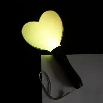 GFNET Color Changed Kpop Lightstick Bright Stick Flashing Mode Luminous Lightstick Heart Star Shaped Concert Support Sticks for Music Festiva