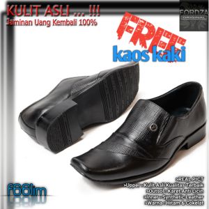 sepatu pantofel kulit pria fo661 mens loafers pantopel kerja kantor formal hitam cokelat coklat keren