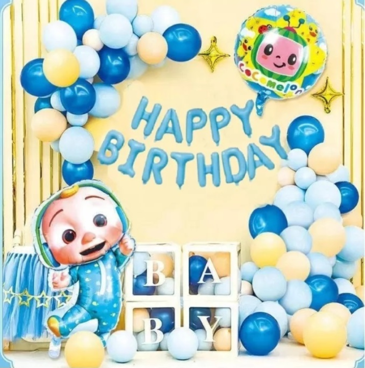 Toystory Carton Cocomelon theme Happy Birthday Balloon Set kids ...