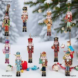 [COD] Modingdue 12PCS Nutcracker Wooden Decorative Set - Christmas Gift Party Decoration And Home Decor