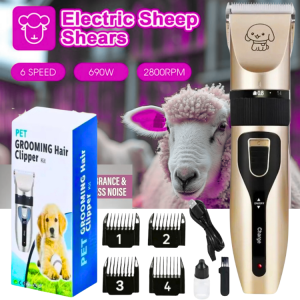 COD Baorun Alat Cukur Bulu Kucing Anjing Pet Clipper Grooming Hewan Pencukur Bulu 4 Comb 1200mAh