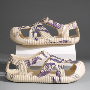 Free Shipping Sandals For Summer Outdoor Wear Non-Slip MenS Imitation Grass Woven Closed-Toe Driving Sports Casual Wading And Beach Shoes