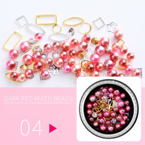 เครื่องประดับมุกอะไหล่รวมเครื่องประดับ DIY เพ้นท์เล็บผสมลูกปัดตกแต่ง