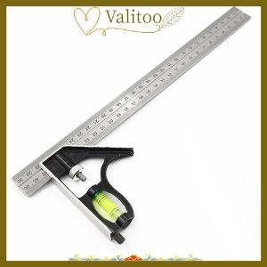 [Valitoo] 12 Combination Square Stainless Steel Spirit Level Aluminium Measuring Tools