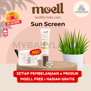 MOELL SUNSCREEN Anak & Bayi SPF 50+ (PA++++) 30 gr | Extra Water Resistant | Moell Physical Sunscreen | Sunblock Anak Moell | Tabir Surya | Sunscreen Anak