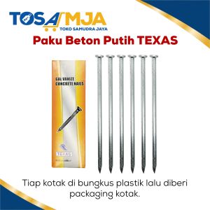 PAKU BETON TEMBOK COR PUTIH 15" 2" 25" 3" 4" 5 inch 1kotak 250gram ASLI BAJA KUAT TAJAM merk TEXAS