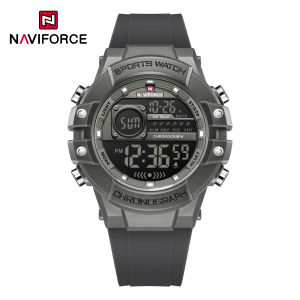 NAVIFORCE Original  Watches for Men LCD Dial Luminous Calendar Date 50m Waterproof Sports Watch Boys Mens Brand New Watches NF6102