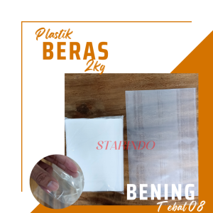 Kantong plastik beras 2kg Plastik PE 25x25 cm Tebal 008 (80 micron)