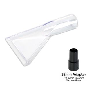 OURTOUR Transparent Vacuum Cleaner Nozzle Plastic Wide Mouth Upholstery Cleaning Nozzle Angled Head Suction Nozzle Sofa Cleaning