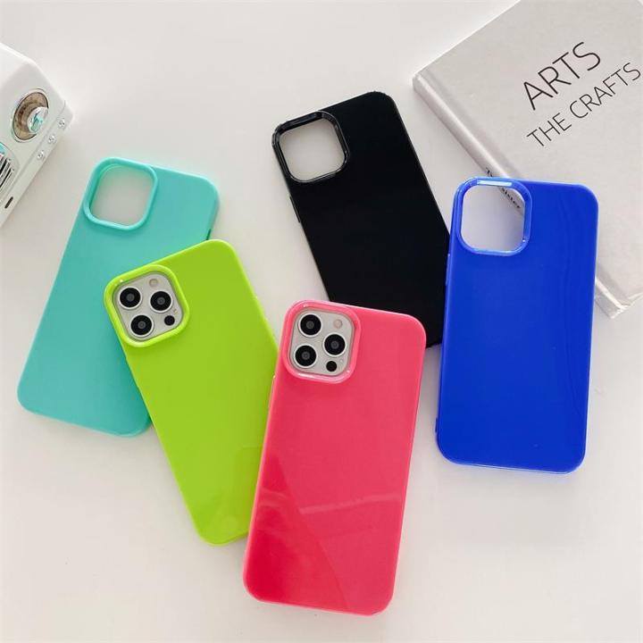 Fluorescent Jelly Solid Color Case For Iphone 11 Iphone 12 Pro Max 6s 6 7 8 Plus 11 Pro Max