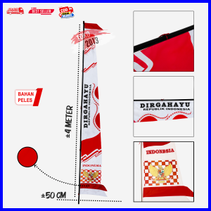 UMBUL UMBUL JUMBO CATUR DIRGAHAYU 4 METER (20PCS)
