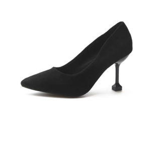 Free Shipping Student-Style High Heels WomenS Stiletto Heels 2026 Spring/Autumn New Collection Pointed-Toe Black Fashionable Versatile Professional Dress Shoes