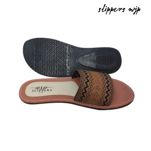 Sandal teplek wanita bahan kulit sintetis alas karet non slip sandal wanita harian
