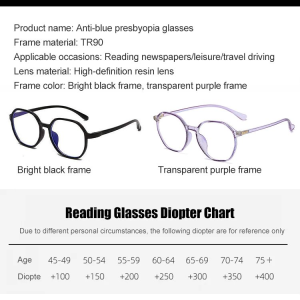 HD Anti-Blue Light Reading Glasses for All Year Women Elderly Middle-aged Comfortable Eye Protection