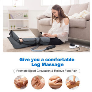 Air Compression Leg Foot Massager Electric Infrared Heating Thigh Knee Calf Pneumatic Air Wraps with Smart Controller for Blood Circulation Muscle Relax Pain Relief