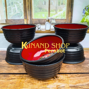 Promo piring dan mangkuk ramen bulat ulir tebal dop isi 3 piring bulan 3 mangkuk ulir bulat