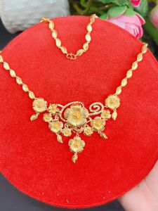 Dây chuyền hoa mai chuẩn 24.k cao cấp E.33.5