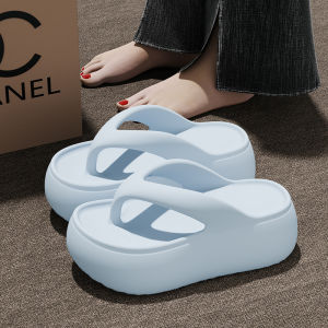 [Free Shipping] Fashionable And Versatile Thick-Soled Flip-Flops For Women Summer Outdoor Wear EVA Thick-Soled Non-Slip Height-Increasing Beach Flip-Flops