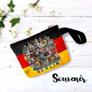 pouch souvenir edisi prinitng jerman berlin / dompet oleh oleh / dompet koin