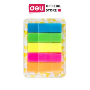 Giấy phân trang Deli - nhiều màu - 44×12mm 5 màu × 20 tơ` - 1 tệp - EA10202