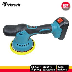 【Vktech】 Car Polishing Machine with 8 Variable Speed Car Buffer Polisher 21V Batteries for Detailing Boat Sanding Scratch Removing