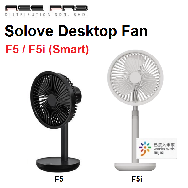 SOLOVE F5 Desktop Stand Fan F5 F5i - 60° Auto Horizontal Swing Fan | Lazada