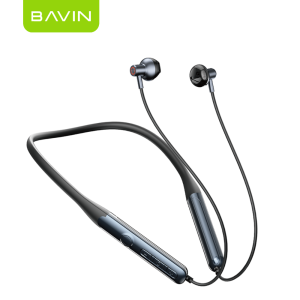 BAVIN BH56 HiFi Bluetooth Neckband Sport Headphones w/ Built-In Microphone Compatible for iPhone & Android Phones