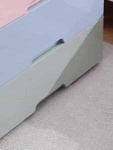 Movable Drawer Cabinet Kids Clothes Storage Cabinet With Lock Plastic Thickened Bedroom Wardrobe