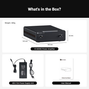 Fosi Audio V3 Mono 240W Sound Amplifier TPA3255 PFFB Technology Mini Audio Amp For Subwoofer Speaker