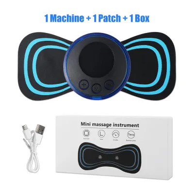 Salorie Portable Mini EMS Body Relax Massager Electric Acupuncture Massage Pad BackNeck Shoulder Relief Muscle Pain