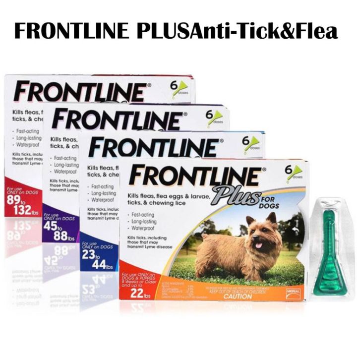 FRONTLINE Plus Anti Ticks and Fleas Control for Dogs and Cats Repellent ...