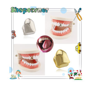 Teeth Grillz Hip Hop Single Teeth 18k Gold Plated Custom Small Single Tooth Removable