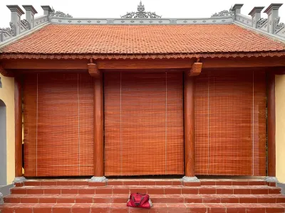 Mành sáo tre trúc che nắng ban công rộng 1m8 x cao 15m 2m 25m 3mrèm trúc che cửa sổ Màn sáo che mưa màu gỗ có dây kéo