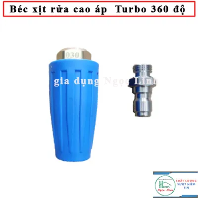 Béc xịt rửa cao áp xoáy Turbo 360 độ cho máy rửa xe áp lực cao (Ren nối nhanh 1/4)