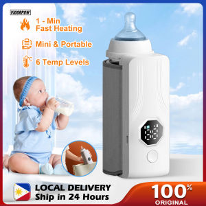 VigorPow Baby Milk Bottle Warmer Heating Constant Temperature LED Digital Display USB Rechargeable Wireless for Outdoor Travel