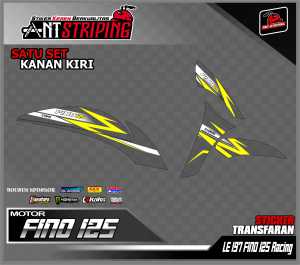 FINO 125 Stiker Striping Motor Yamaha FINO 125  TRANSPARAN Bening  Semifull racing kode LE197