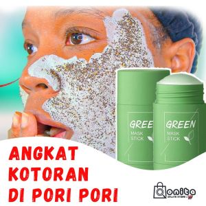 Masker Komedo Ampuh Wajah dan Pori Green Mask Stick Ori Tea Clay Grenn Masker Muka Glowing Dan Putih Stik Wajah Jerawat Mencerahkan Untuk Pria