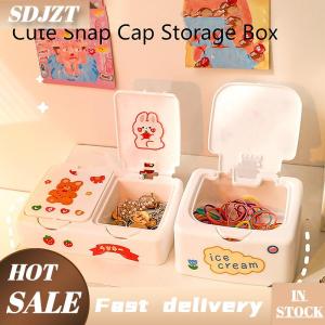 SDJZT Kawaii Phim Hoạt Hình Bàn Tổ Chức Hộp Nút Mỹ Phẩm Lưu Trữ Hộp Với Nắp Mini Đồ Trang Sức Tổ Chức Mỹ Phẩm Trang Điểm Container