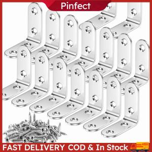 🚚3 Days Arrive🚚 30pcs L Shaped Corner Brackets with Screw Furniture Joint Bracket Cabinet Support Frame for Particle Boards Tables Beds Chairs